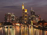 City of Frankfurt on the Main by night...