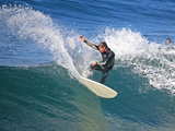 Surfing on the waves of the Pacific Ocean...
